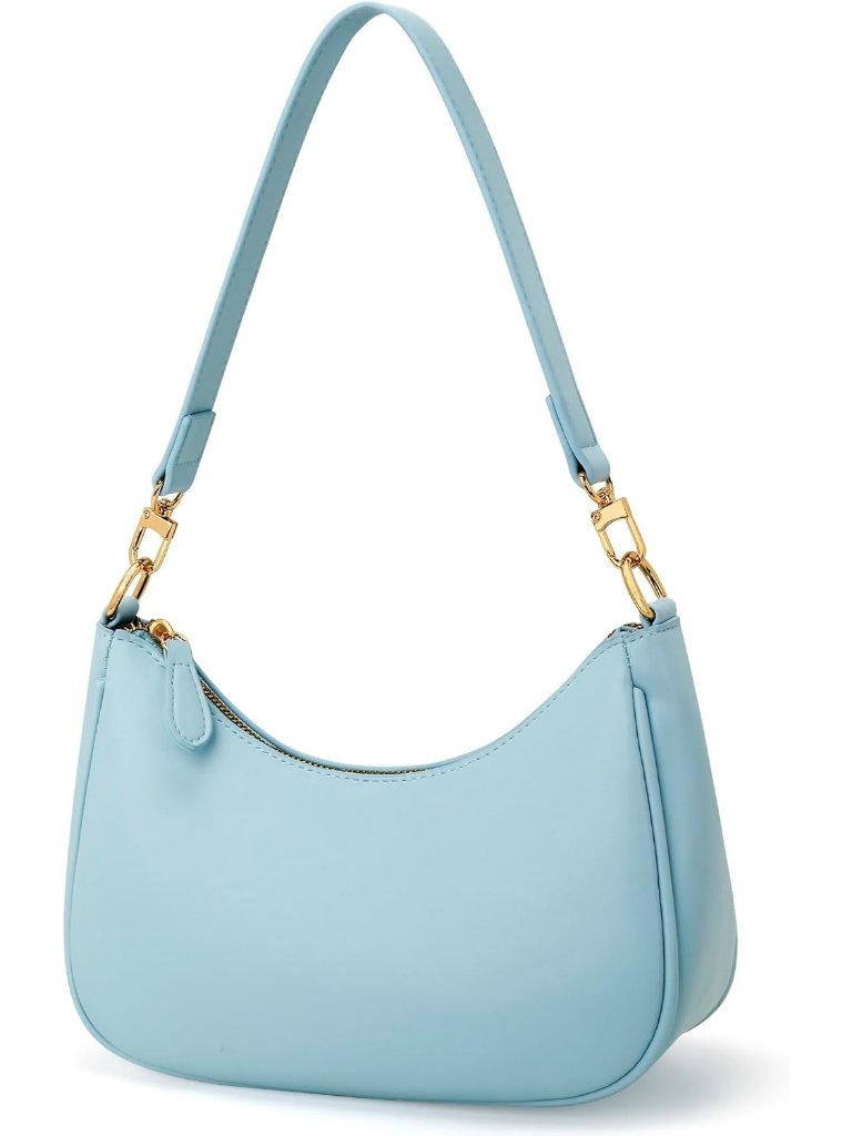 Women's Light Blue Cute Handbags Retro Hobo Shoulder Clutch Underarm Purse